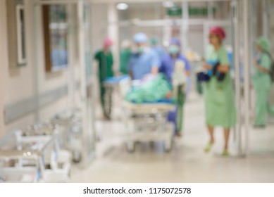 Blurred of medical team moving patient to surgery in operating room at the hospital. - Shutterstock ID 1175072578