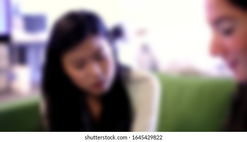 Blurred Motion Of Asian Female Software Engineer On Daily Activity At Office.meeting,making Concept,coding And Presentation. Suitable For Technology Concept.