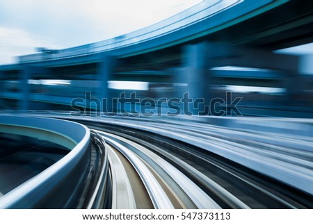 Blurred motion of Train moving, abstract background
