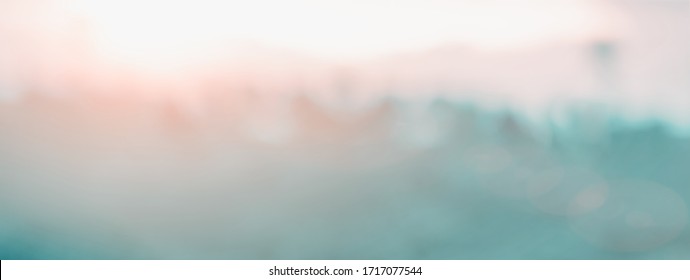 Blurred Nature Abstract Backgrounds, Lanscape, Forest, Mountains, Sunlight In The Morning