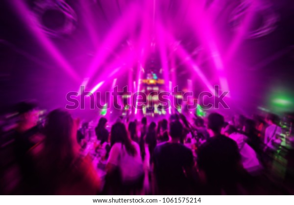 Blurred Night Club Party Festival Crowd Stock Photo 1061575214 ...