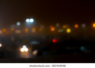 Blurred night lights.