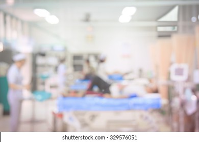 Blurred Nurse In Emergency Room