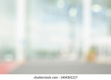 Blurred Office Bacgkround Modern Glassy Hall Stock Photo 1404301217 ...