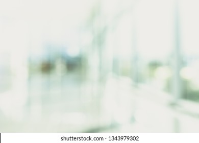 BLURRED OFFICE BACKGROUND, MODEERN SPACIOUS CITY HALL INTERIOR - Shutterstock ID 1343979302