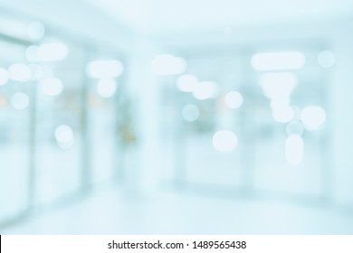 Abstract Blur Blue Contemporary Office Interior Stock Photo 524019358 ...