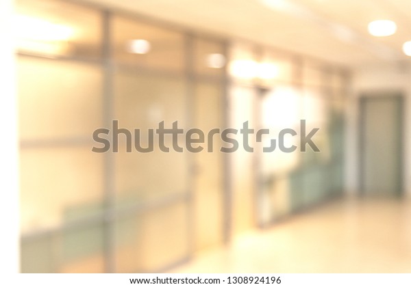 Blurred Office Interior Space Background Unfocused Stock Photo ...