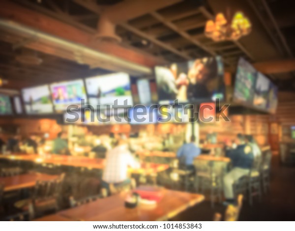 Blurred Open Space Sport Bar Large Stock Photo Edit Now