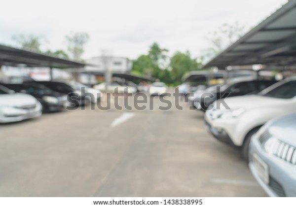 blurred of outdoor parking lot for background with\
high resolution files