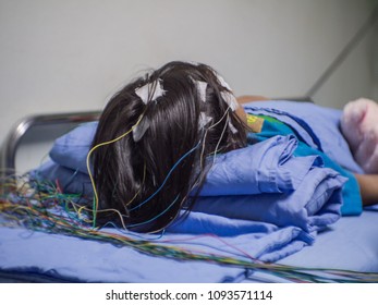 Blurred Patient Encephalography Electrode Electroencephalogrameeg Stock ...