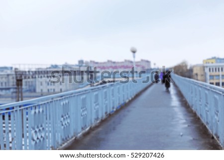 Similar – Image, Stock Photo bridge Evening Movement