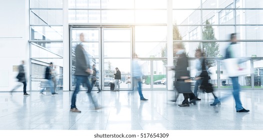 Blurred People In Business Center, Germany