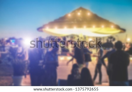 Similar – Image, Stock Photo blurred people on beach