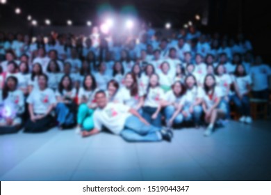 Blurred Of People In School Reunion Party