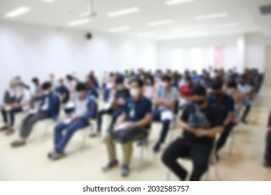 Blurred People In Seminar Room For Background