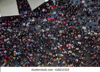 Blurred People View from Above - Shutterstock ID 618211523