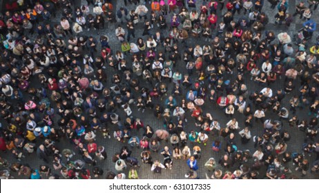 Blurred People View from Above - Shutterstock ID 631017335