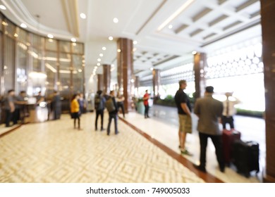 Blurred People Waiting Hotel Limousine