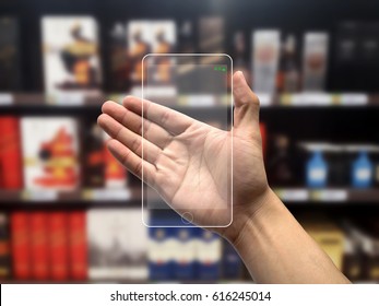 Blurred Photo, Blurry Image, Various Liquor Brands On The Shelves, Background