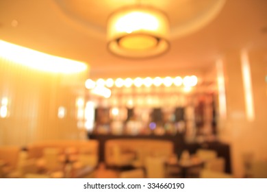 Blurred photo of restaurant at hotel - Shutterstock ID 334660190