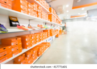 Blurred photo of Sport Shoes Store.