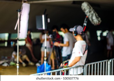 Blurred Picture, Background, Movie Film Set, One Record Sound