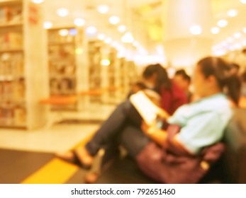 Blurred picture of library in city center in Thailand. - Shutterstock ID 792651460