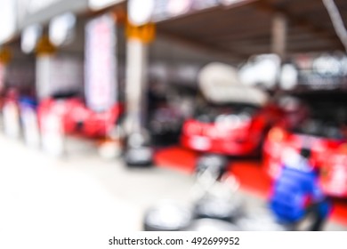 Blurred Racing Auto Motor Racetrack Speedway Garage - Blur Background