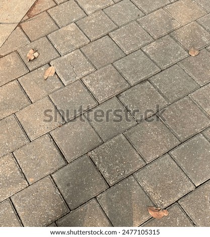 A blurred reflection of myself on the bricks
