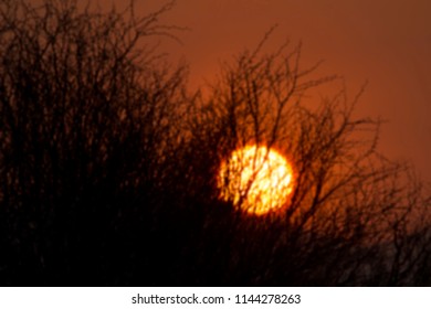 A blurred scene in the morning with the rising sun - Shutterstock ID 1144278263