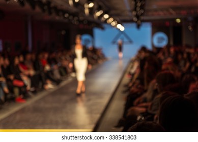 Blurred Shot Of A Fashion Show.