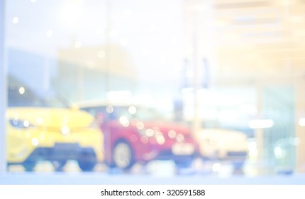 Blurred  Showroom Car : For Background Use