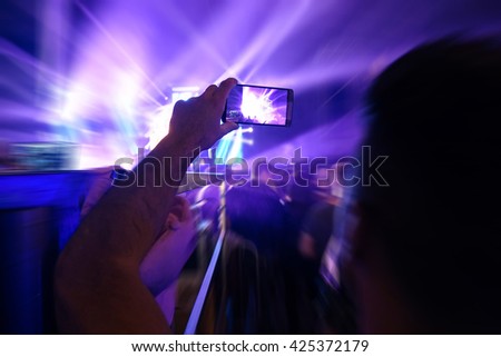 Similar – Image, Stock Photo Light shows at night in Paris