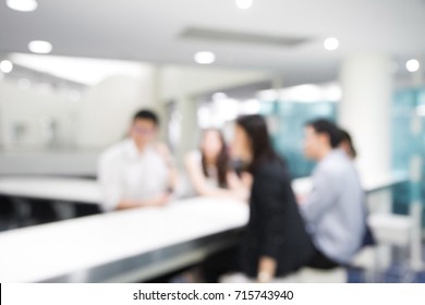 Blurred Soft Of People Meeting At Table