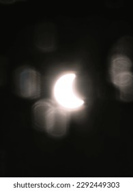 Blurred solar eclipse for background 