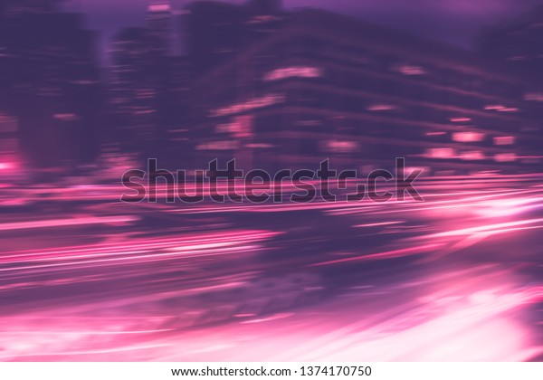 BLURRED SPEED MOTION IN THE NIGHT CITY,\
SPEED LIGHT LINES OF CAR DRIVING ON THE HIGHWAY\
ROAD