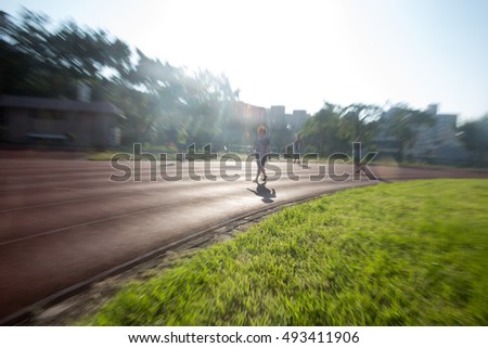 blurred sport background on track