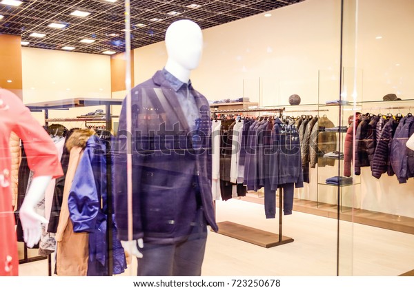 Blurred Storefront Mens Clothing Modern Casual Stock Photo 723250678 ...