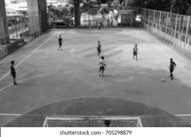 Blurred Of Street Football Court