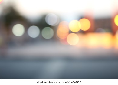 Blurred Of Street Lights 