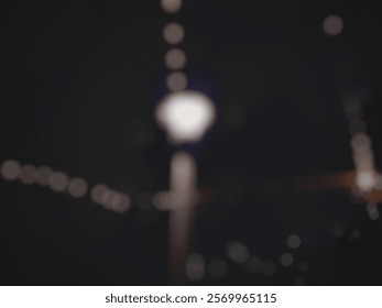 Blurred String Lights Decorating a Night-Time Urban Environment with a Festive Atmosphere - Powered by Shutterstock - Get 15% off with code: PIKWIZARD15
