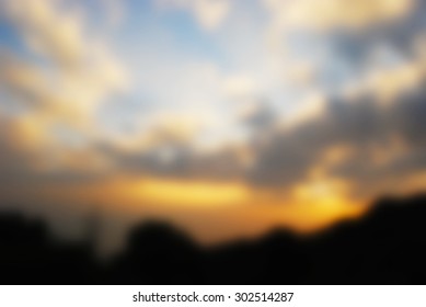 Blurred Sunset Background