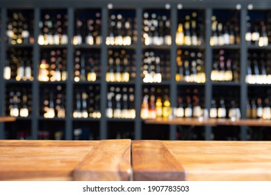 Blurred Table With The Bar Background Behind 