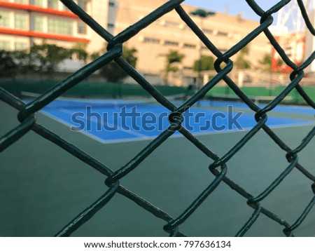 blurred of tennis court.