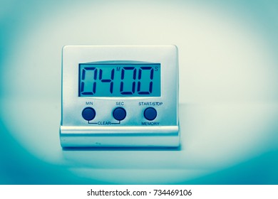 Blurred timer countdown in laboratory.