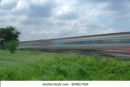 Blurred Train running
