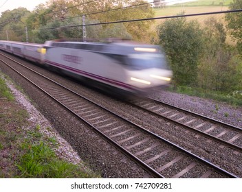 Blurred Train running.