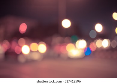 Blurred urban traffic background scene at night,Defocused night traffic lights.