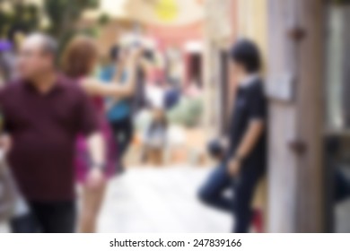 blurred using a camera to take photo