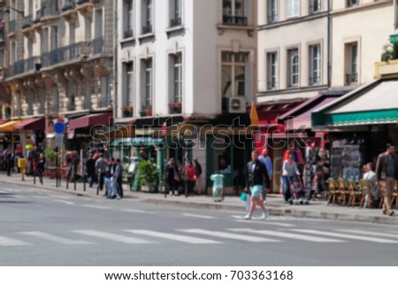 Blurred view of beautiful city street on sunny day